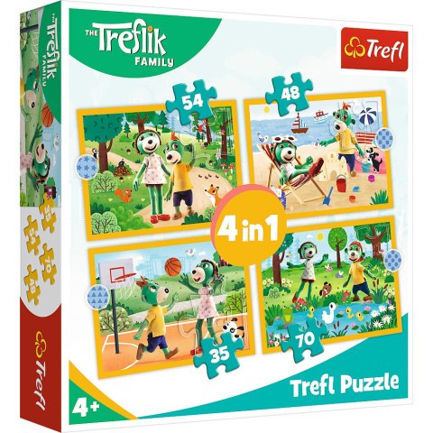 Trefl: Puzzle 4w1 - Rodzina Treflików