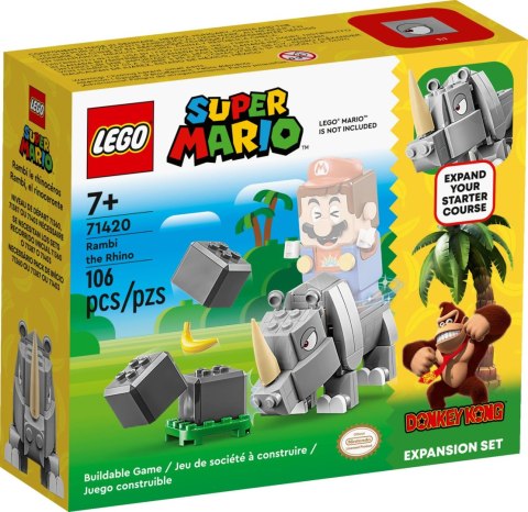 LEGO® Super Mario - Nosorożec Rambi — zestaw rozszerzający