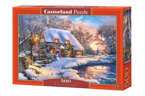 Puzzle 500 elementów - Zimowy domek