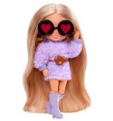 Lalka Barbie Extra Minis Fioletowy kaptur/Blond kucyki