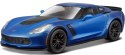Model metalowy Corvette Z06 2015 niebieski 1/24 Maisto