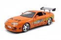 Pojazd Fast & Furious Szybcy i Wściekli Toyota Supra 1/24 z figurką