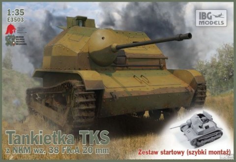 Model plastikowy Tankietka TKS z NKM wz.38 FK-A 20mm 1/35