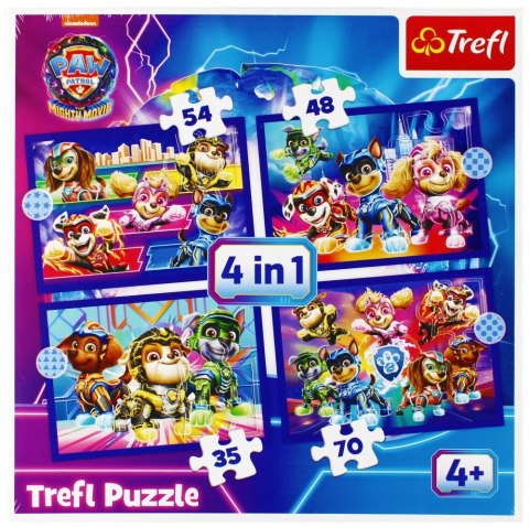 Trefl: Puzzle 4w1 - Bohaterowie na ratunek / PAW PATROL