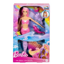 Lalka Barbie Malibu Syrenka Zmiana koloru