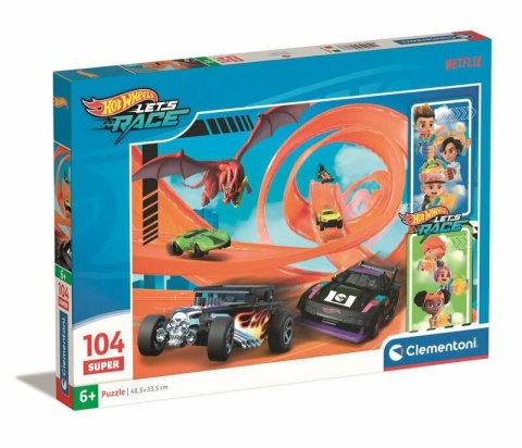 Puzzle Hot Wheels 104 elementy Super Kolor