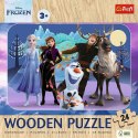 Puzzle drewniane 24 elementy Kraina Lodu