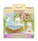 Sylvanian Families | Wózek dziecięcy z bliźniakami Królików z Czekoladowymi Uszkami 5432