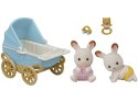 Sylvanian Families | Wózek dziecięcy z bliźniakami Królików z Czekoladowymi Uszkami 5432