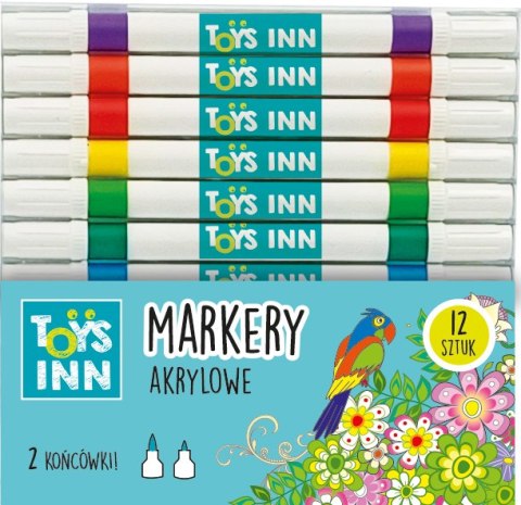 Toys Inn: Markery Akrylowe - Dwie Końcówki 12 szt