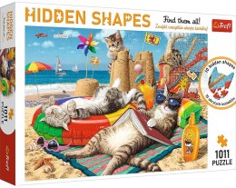 Kocie wakacje | Hidden Shapes | Puzzle 1011el | Trefl