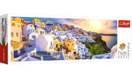 Trefl: Puzzle 1000el. - Panorama: Zachód słońca na Santorini, Grecja