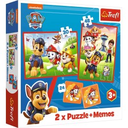 Trefl: Puzzle 2w1 - (30,48el.) + memory - Psia ekipa w akcji