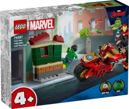 LEGO Super Heroes - Iron Man z motocyklem i Hulk 76287