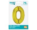 Godan - Balon foliowy Smart, Cyfra 0, złota, 76 cm AA