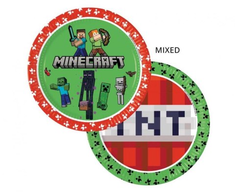 Godan - Talerzyki papierowe Minecraft, next generation, 23 cm, 8 szt. (p