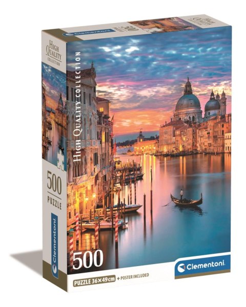 Clementoni: Puzzle 500el. Compact HQ - Oświetlona Wenecja