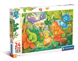 Clementoni: Puzzle 24el. Maxi - Wesołe Dinozaury