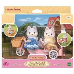 Sylvanian Families - Pieski Husky na rowerze zestaw z figurkami