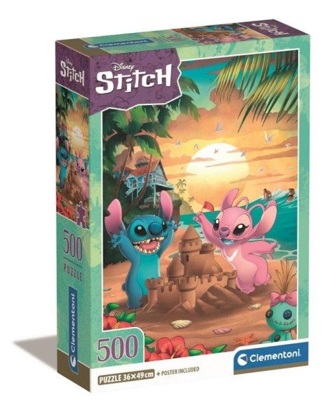 Clementoni: Puzzle 500el. Compact - Stitch i Angel