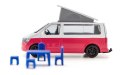 Siku: Super 1:50 - VW T6 California z ruchomym dachem i akcesoriami