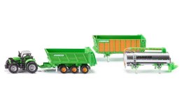 Siku: Farmer - 1:87: Traktor z naczepą, przyczepą i cysterną (set)